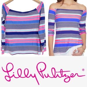 Lilly Pulitzer Audelia Off the Shoulder Top XL